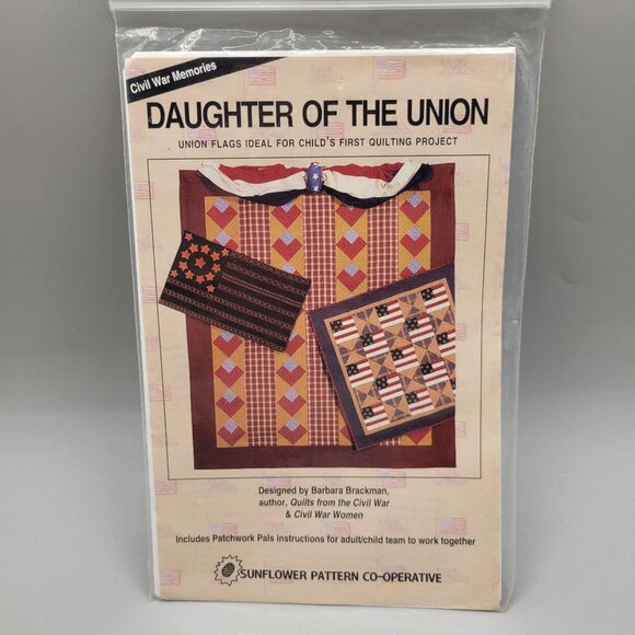 Daughter of the Union Flags Quilt Pattern Patchwork Pals Instructions - Picture 1 of 3